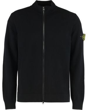 Stone Island Full-Zip Jumper - Black