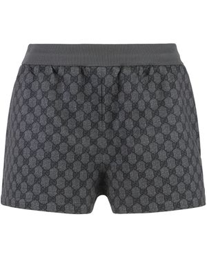 Gucci Cotton Blend Shorts - Gray