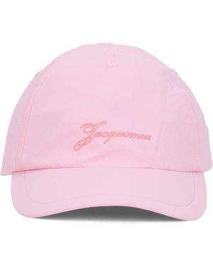 Jacquemus Cappellino con logo ricamato - Rosa