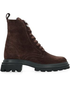 Hogan Stivaletti Sonia in suede - Marrone