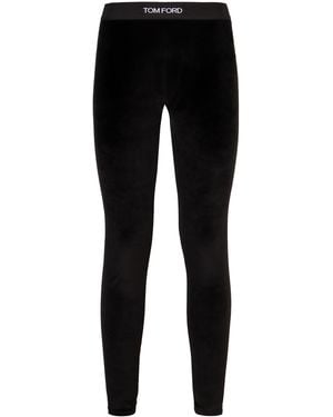 Tom Ford Velvet Leggings - Black