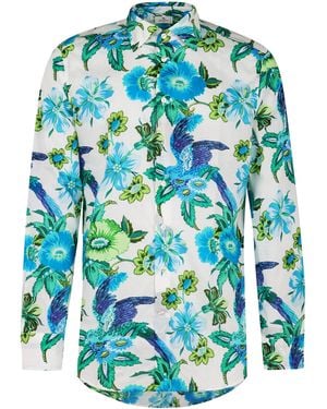 Etro Camicia in cotone stampato - Blu