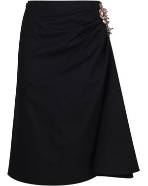 Dries Van Noten Skirt Midi Sovora - Black