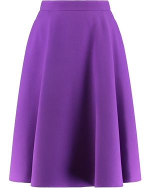 Dolce & Gabbana Crepe Skirt - Purple