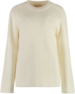 MICHAEL Michael Kors Merino Wool Crew-Neck Sweater - White
