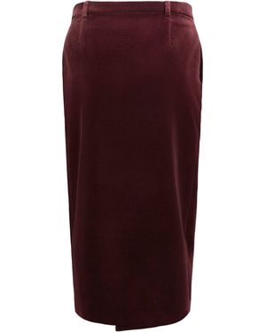Saint Laurent Velvet Skirt - Purple