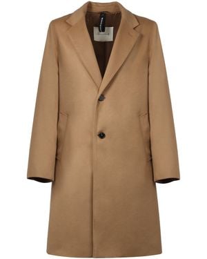 Mackintosh Single-Breasted Wool Coat - Brown