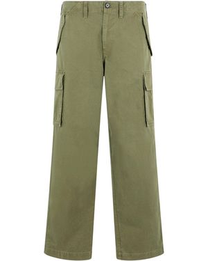 Burberry Cotton Cargo Trousers - Green