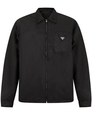 Prada Camicia in Re-Nylon con zip - Nero