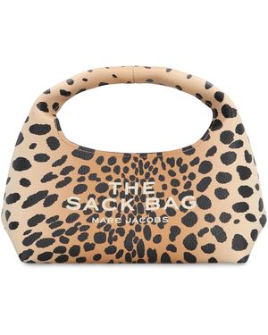 Marc Jacobs The Cheetah Mini Sack Bag in pelle - Marrone