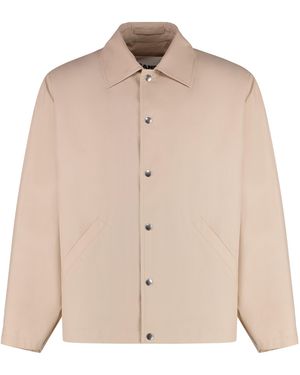 Jil Sander Button-Front Cotton Jacket For - Natural