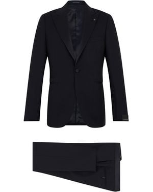 Tagliatore Complete With Jacket And Trousers Made Of Virgin Wool - Blue