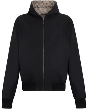 Gucci Bomber reversibile con cappuccio - Nero
