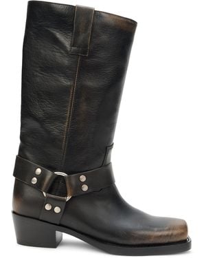 Paris Texas Boots With Buckle - Black