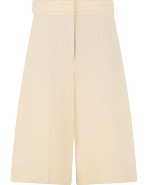 Slowear Shorts a vita alta in lino - Neutro
