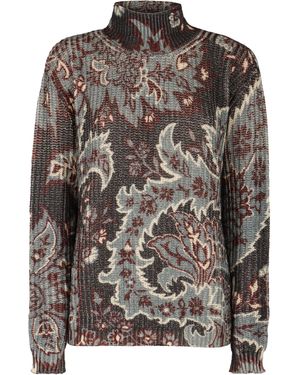 Etro Maglione dolcevita in lana - Nero