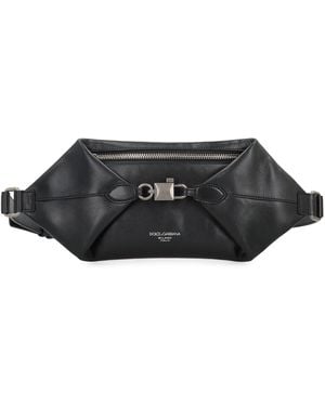 Dolce & Gabbana Marsupio Lock in Pelle - Nero