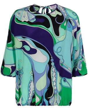 Emilio Pucci Blusa in seta stampata