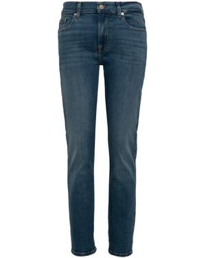7 For All Mankind Slim Jeans With A Mid-rise - Blue