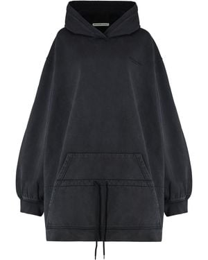 Alexander Wang Hooded Dress With A Low Waist - Black
