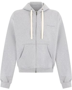 Maison Margiela Hooded Sweatshirt With Zip - White