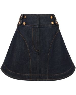 Zimmermann Cargo Miniskirt - Blue