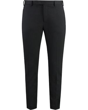 PT01 Dieci Wool Blend Trousers - Black