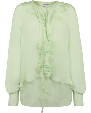 Victoria Beckham Silk Blouse - Green