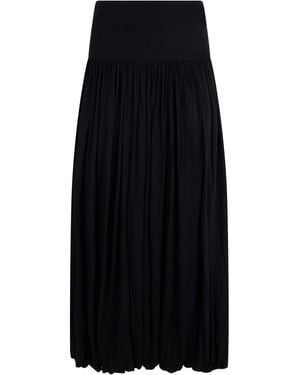TOTEME Long Skirt With Crinkled Effect - Black