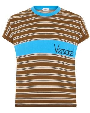 Versace Striped T-Shirt - Blue