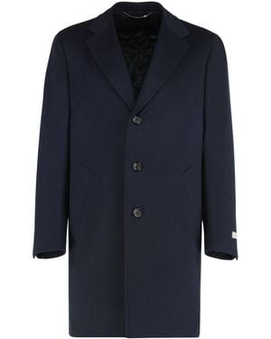 Canali Wool Coat - Blue