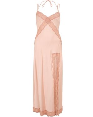 LES FILLES D'EVA Abito midi in satin - Rosa