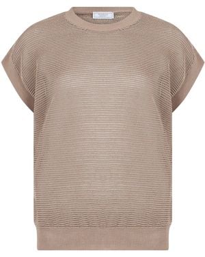 Peserico Lace Jumper With Short Sleeves - Multicolour