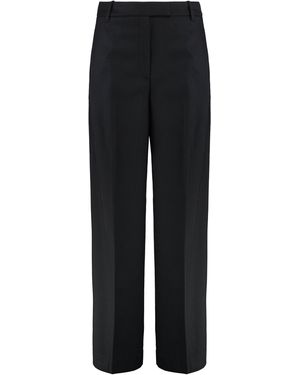 Calvin Klein Wool Gabardine Trousers - Black
