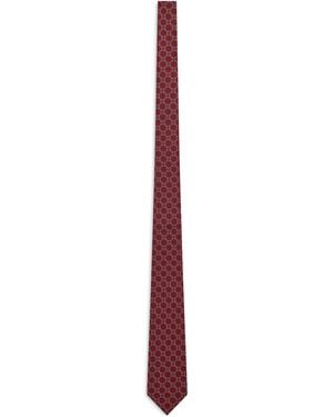 Gucci Cravatta con motivi geometrici - Viola