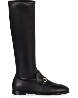 Gucci Jordaan Leather Boots - Black