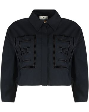 Elisabetta Franchi Cotton Poplin Shirt - Blue