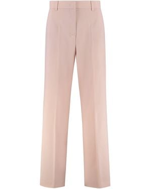 Weekend by Maxmara Visivo Wool Wide-Leg Pants - Pink