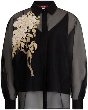 Max Mara Silk Chiffon Blouse - Black