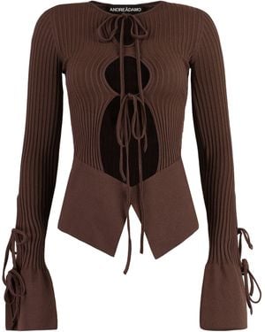 ANDREADAMO Long-Sleeve Top - Brown