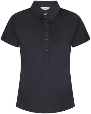 Herno Polo a maniche corte in cotone - Nero