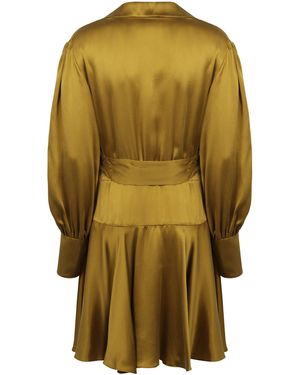 Zimmermann Mini abito in seta - Giallo
