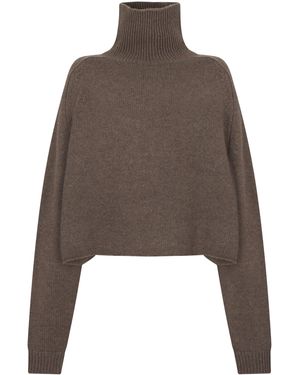 Lisa Yang Cashmere Turtleneck Jumper - Brown