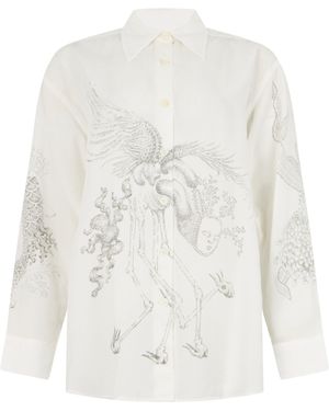 Our Legacy Shirt With Allegorical Patterns - White