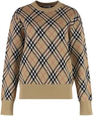 Burberry Wool Blend Pullover - Natural