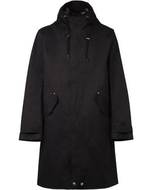 Mackintosh Hooded Cotton Jacket - Black