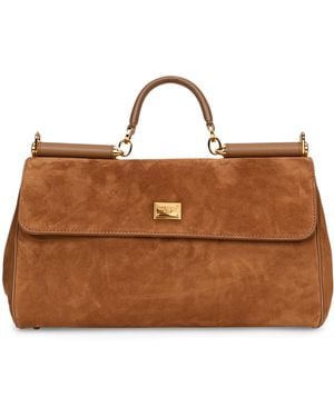 Dolce & Gabbana Borsa in suede My Sicily - Marrone