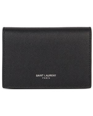 Saint Laurent Leather Wallet - Black