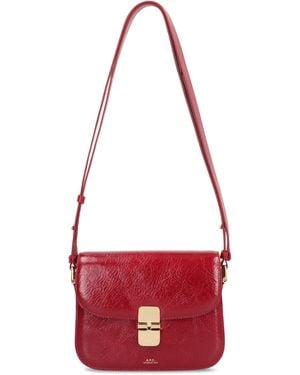 A.P.C. Grace Small Leather Bag - Red