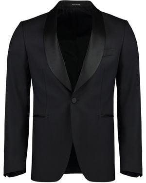 Tagliatore Virgin Wool And Silk Blend Two-Pieces Suit - Black
